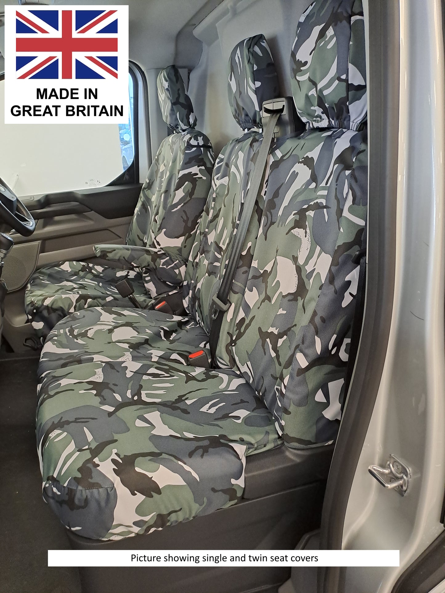 Ford Transit Custom Compatible 2023+ Tailored Front Seat Covers