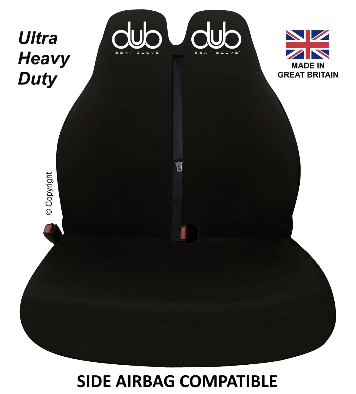 Genuine DUB SEAT GLOVE ULTRA HEAVY DUTY Front Twin Seat Cover Fits Volkswagen Crafter vehicles BRITISH MADE QUALITY