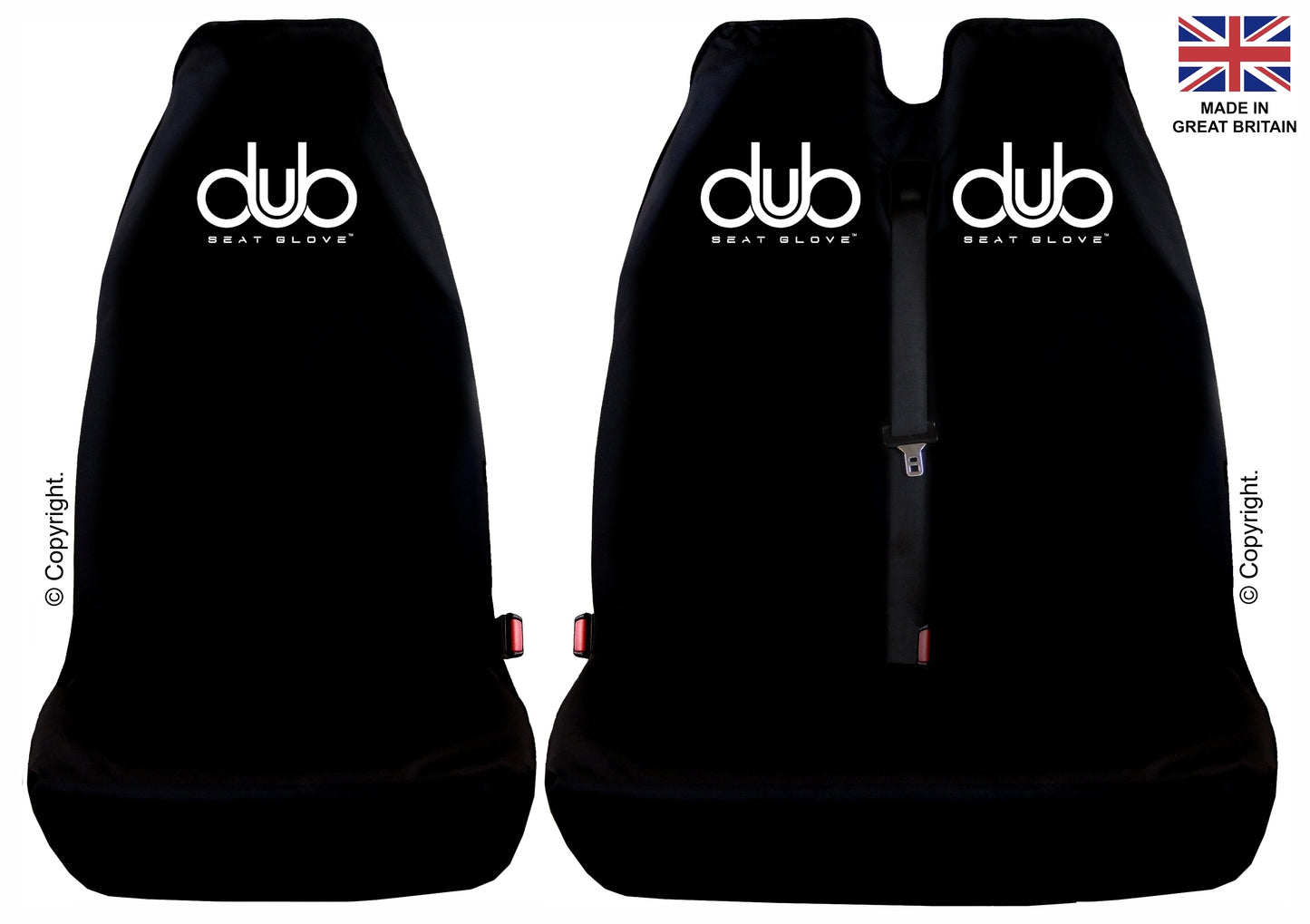 Genuine DUB SEAT GLOVE Front Single and Twin Seat Covers Fit Most Volkswagen T6 TRANSPORTER Vehicles BRITISH MADE QUALITY