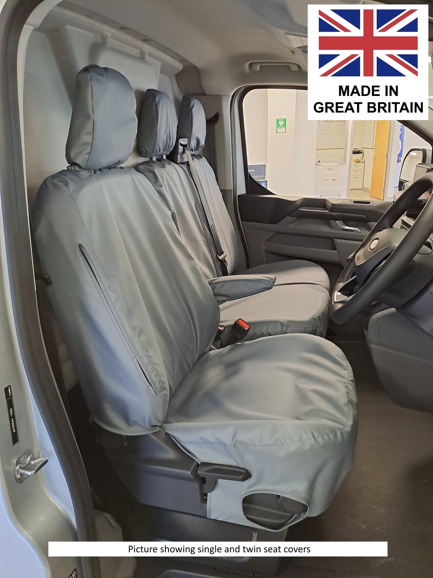 Ford Transit Custom Compatible 2023+ Tailored Front Seat Covers