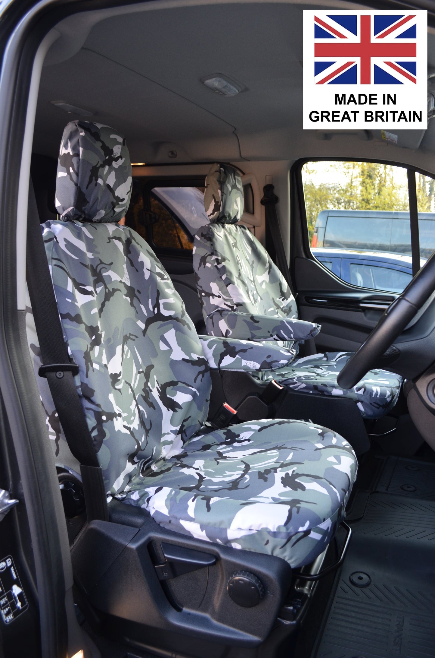 Ford Transit Custom PHEV Compatible 2019 to 2023 Tailored Front Seat Covers