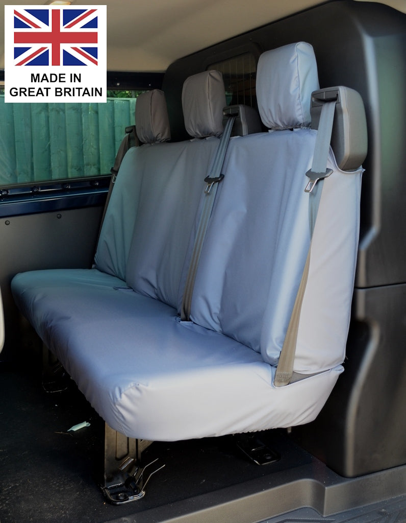 Ford Transit Custom Compatible 2013 to 2023 Tailored Rear 3-Seater Bench Seat Cover