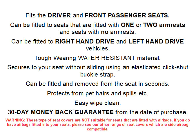 Genuine DUB SEAT GLOVE Seat Cover Fits Most Volkswagen POLO Vehicles BRITISH MADE QUALITY