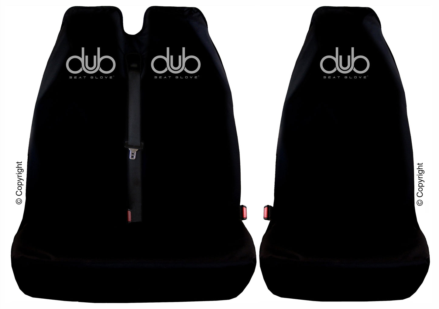 Genuine DUB SEAT GLOVE Rear Second Row Single and Twin Seat Covers Fit Most Volkswagen T6 TRANSPORTER Vehicles BRITISH MADE QUALITY